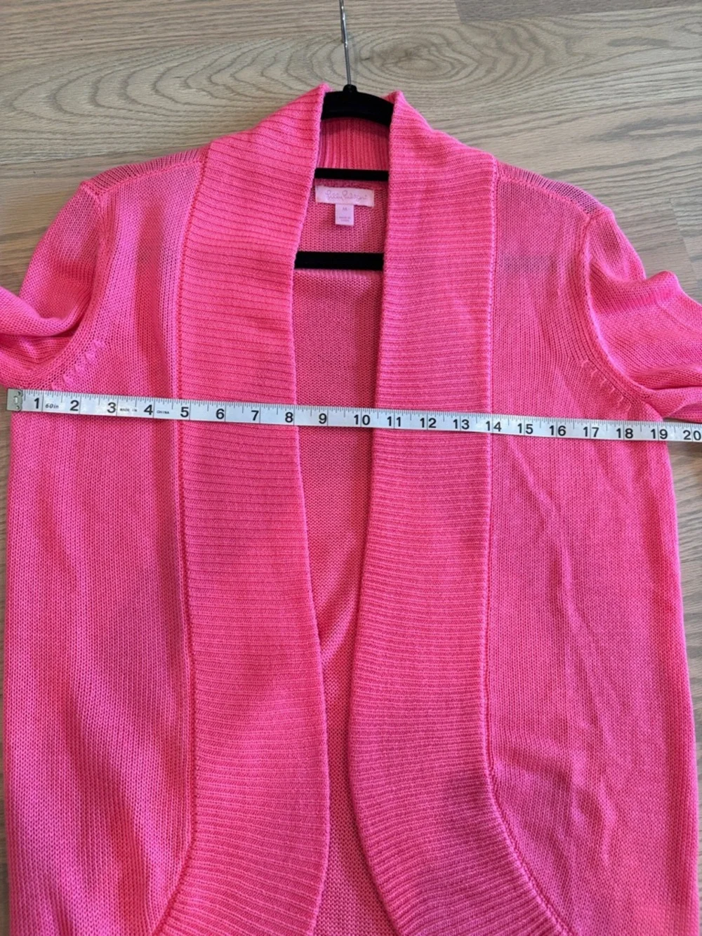 Lilly Pulitzer Bright Pink Open-Front Cardigan - Picture 11 of 12